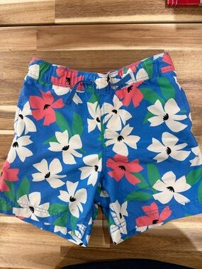 Hanna Andersson Floral Swim Shorts size 5